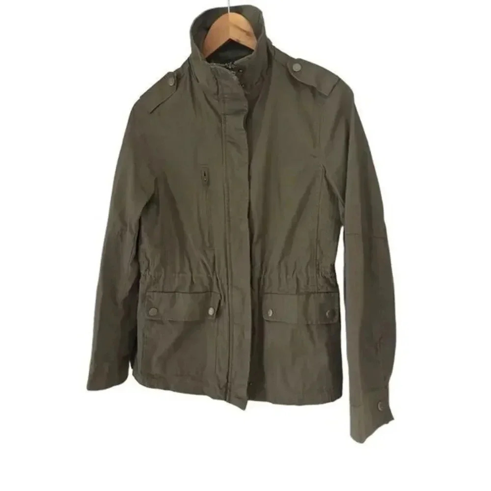 Love Tree Olive Green Utility Jean Jacket